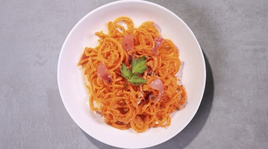 Spaghettis de carottes au potiron